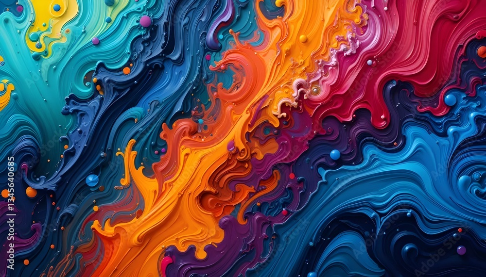 Expressive Brush Strokes: Bold and Colorful Abstract Art Background Expressive Brush Strokes: Bold and Colorful Abstract Art Background