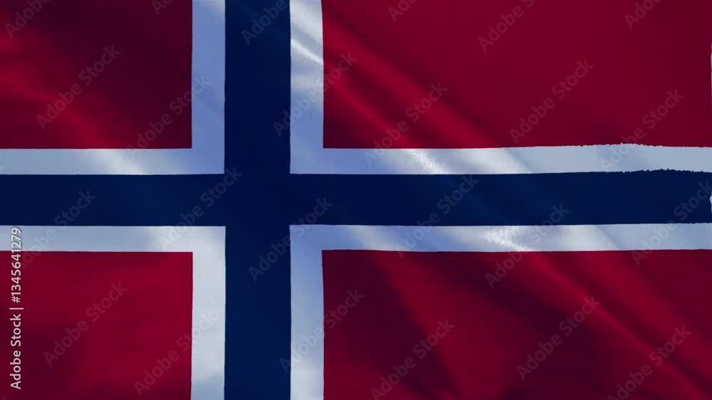 Norway National Waving Flag, Motion Animation of Norway National Flag Norway National Waving Flag, Motion Animation of Norway National Flag