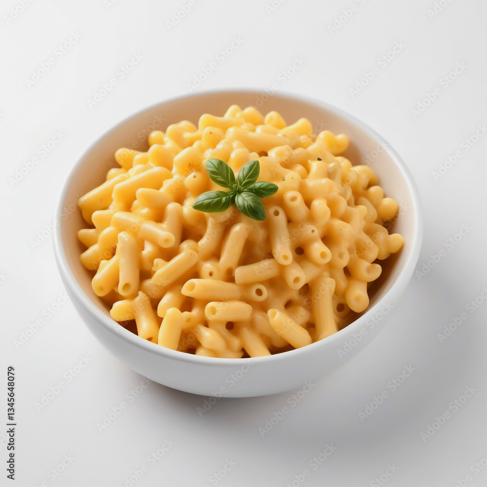 Creamy Macaroni and Cheese on a Plate. Delicious Mac and Cheese Isolated on White Background. Rich and Creamy Pasta Dish. Creamy Macaroni and Cheese on a Plate. Delicious Mac and Cheese Isolated on White Background. Rich and Creamy Pasta Dish.