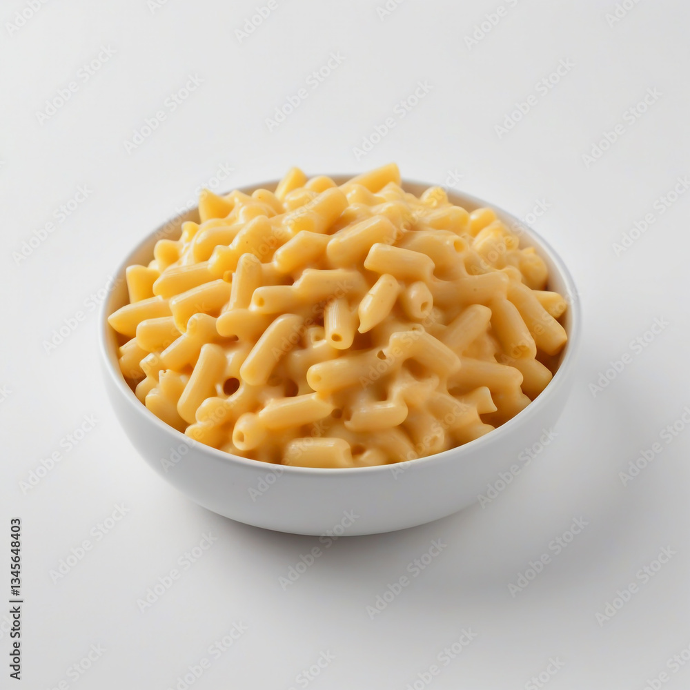 Creamy Macaroni and Cheese on a Plate. Delicious Mac and Cheese Isolated on White Background. Rich and Creamy Pasta Dish. Creamy Macaroni and Cheese on a Plate. Delicious Mac and Cheese Isolated on White Background. Rich and Creamy Pasta Dish.