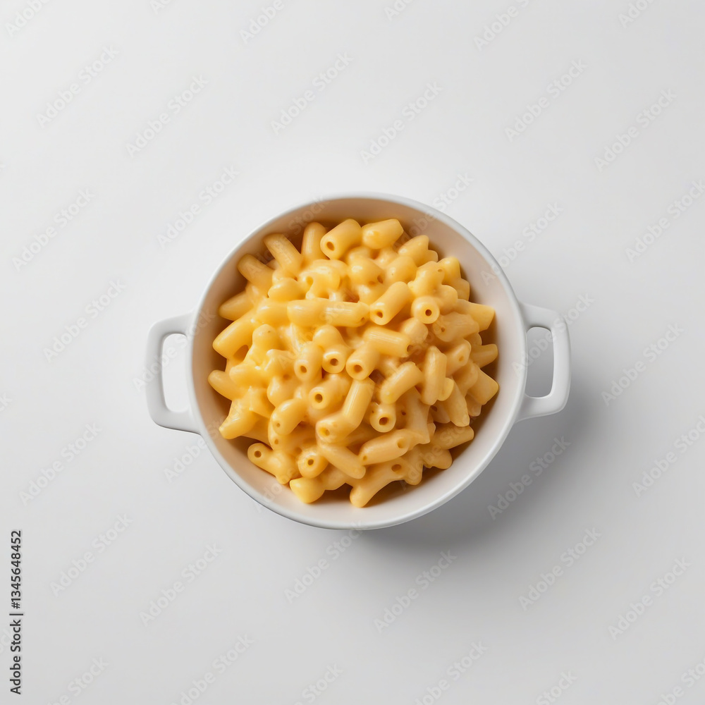 Creamy Macaroni and Cheese on a Plate. Delicious Mac and Cheese Isolated on White Background. Rich and Creamy Pasta Dish. Creamy Macaroni and Cheese on a Plate. Delicious Mac and Cheese Isolated on White Background. Rich and Creamy Pasta Dish.