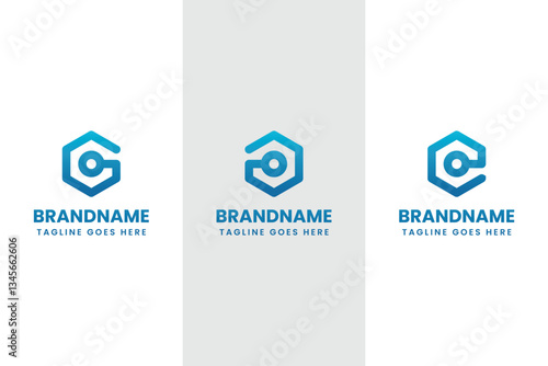 Letters G A E Technology Logo Set, symbolizing innovation, speed, and modern technology