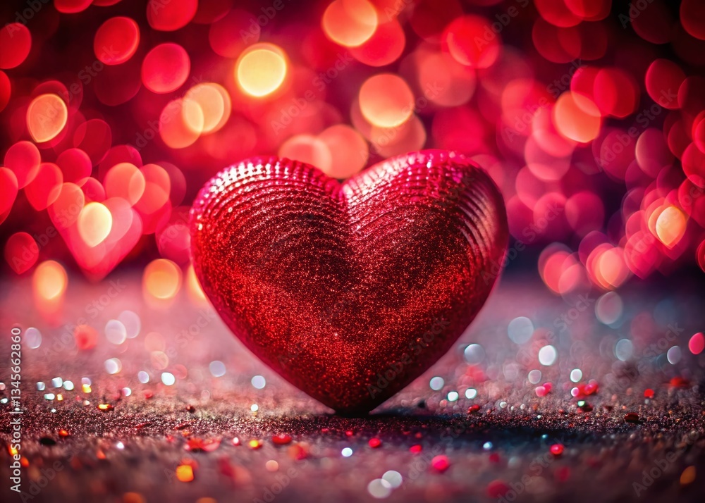 Macro Valentine's Day Heart - Close-up Red Heart Detail Macro Valentine's Day Heart - Close-up Red Heart Detail