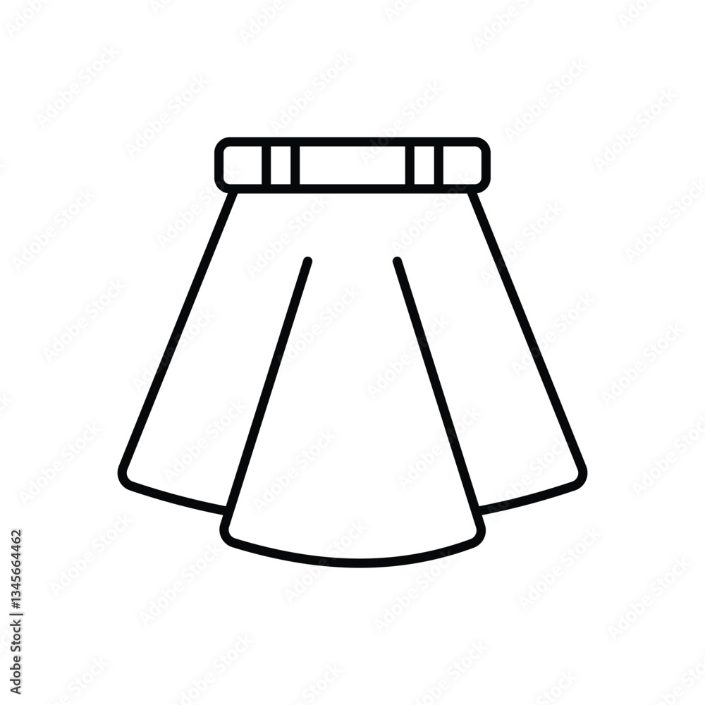 Skirt icon isolated on a white background. Vector illustration. Skirt icon isolated on a white background. Vector illustration.