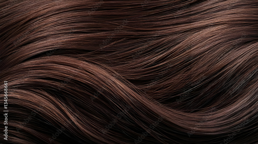 Fototapeta premium Abstract Brown Wavy Hair Texture