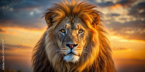Majestic Lion Portrait: Serene King of the Jungle in Stunning Close-Up
