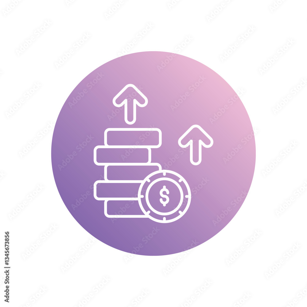 Profit icon isolated on a white background. Vector illustration. Profit icon isolated on a white background. Vector illustration.