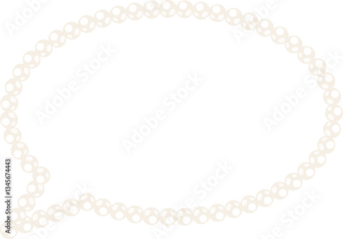 Coquette text box pearl bead chain decorative illustration