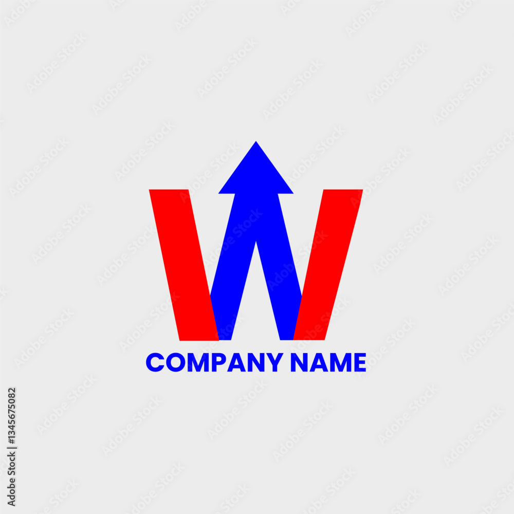 W arrow business logo design W arrow business logo design