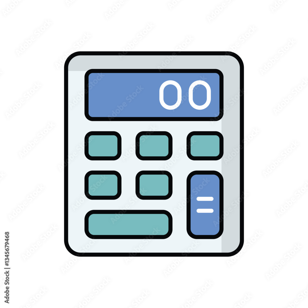 Calculator icon isolated on a white background. Vector illustration. Calculator icon isolated on a white background. Vector illustration.