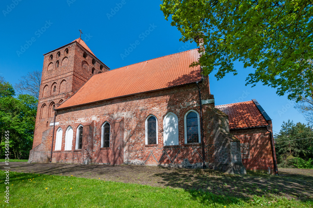 Gothic Church of the Ascension of the Lord in Stary Dzierzgon, Pomeranian Voivodeship, Poland