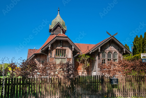 Obraz na płótnie Kaiser Wilhelm Station in Gumniska Małe, Warmian-Masurian Voivodeship, Poland w salonie