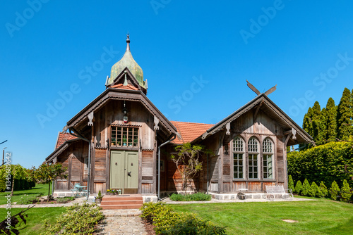 Obraz na płótnie Kaiser Wilhelm Station in Gumniska Małe, Warmian-Masurian Voivodeship, Poland w salonie