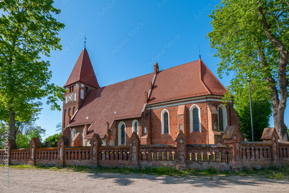 Gothic church of St. Peter and Paul in Marianka, Warmian-Masurian Voivodeship, Poland