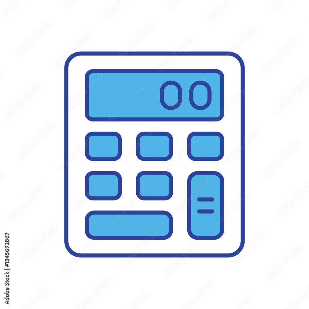 Calculator icon isolated on a white background. Vector illustration. Calculator icon isolated on a white background. Vector illustration.