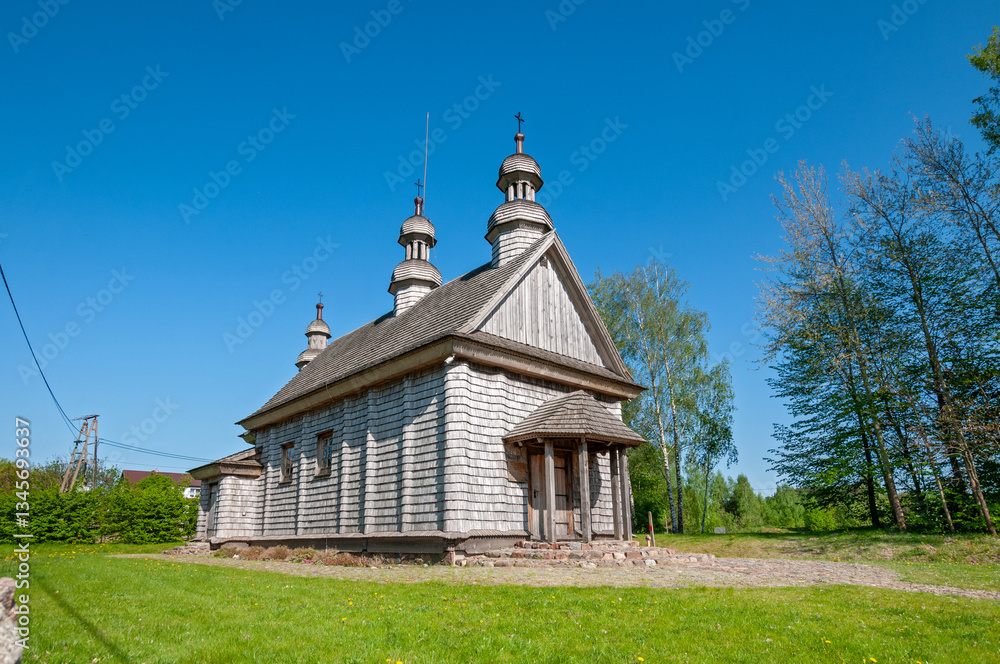 Wooden Greek Catholic Church of the Protection of the Most Holy Mother of God in Godkowo, Warmian-Masurian Voivodeship, Poland