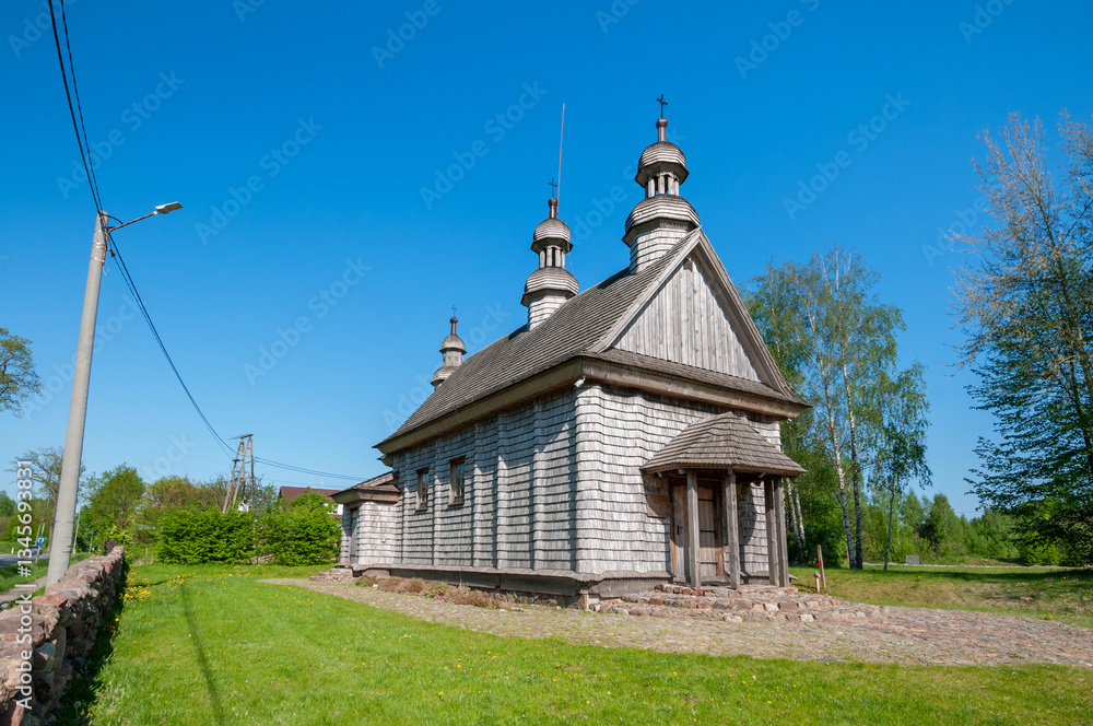 Wooden Greek Catholic Church of the Protection of the Most Holy Mother of God in Godkowo, Warmian-Masurian Voivodeship, Poland