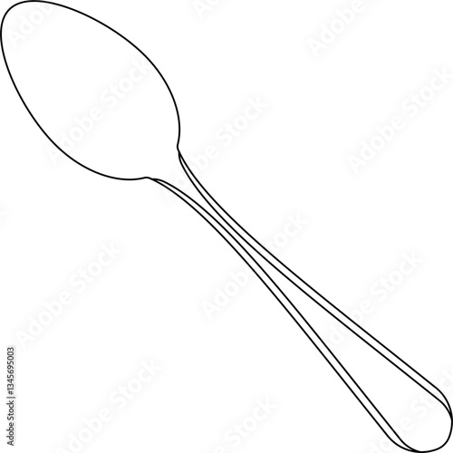 Coffee spoon outline vector