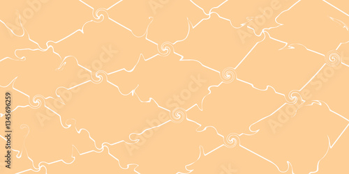 Abstract geometric background. Deformed grid.