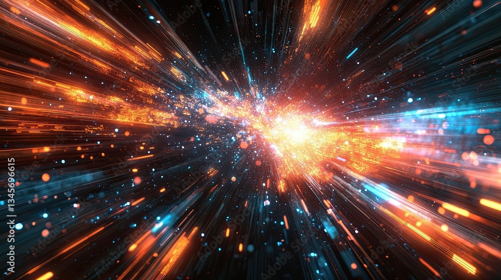 An abstract technological background features dynamic stock market data and vivid energy visuals. An abstract technological background features dynamic stock market data and vivid energy visuals.
