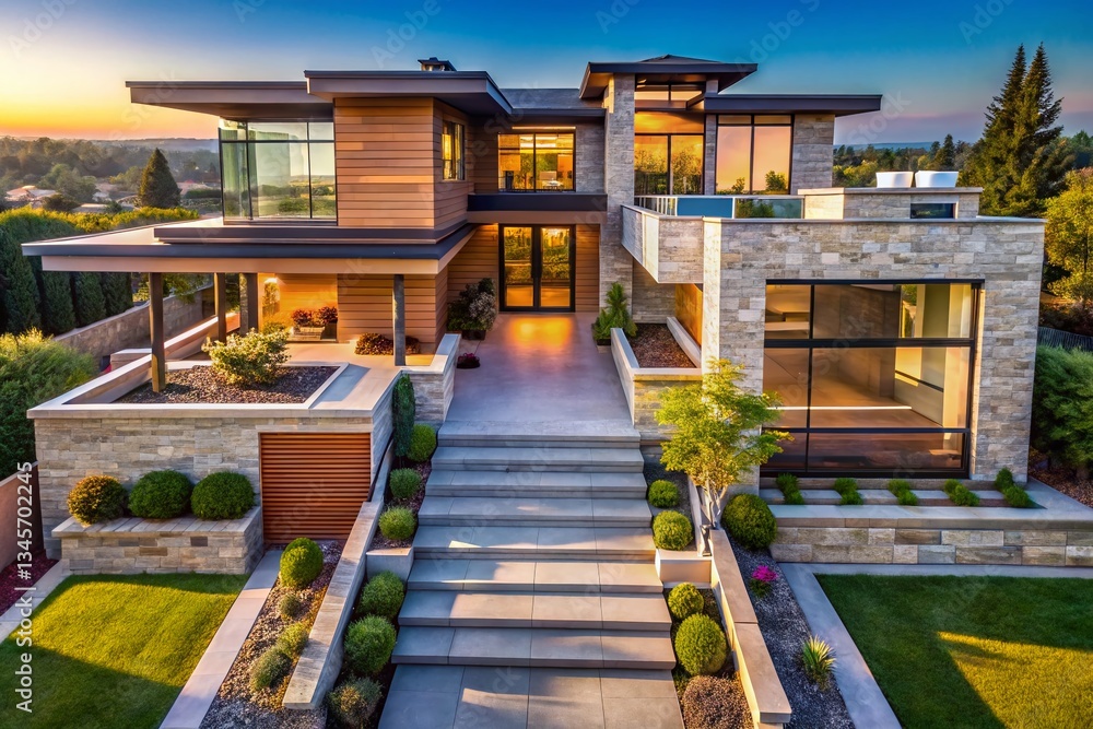 Modern Front Steps Design Ideas: Elevated Aerial Views of Stylish Home Entrances Modern Front Steps Design Ideas: Elevated Aerial Views of Stylish Home Entrances