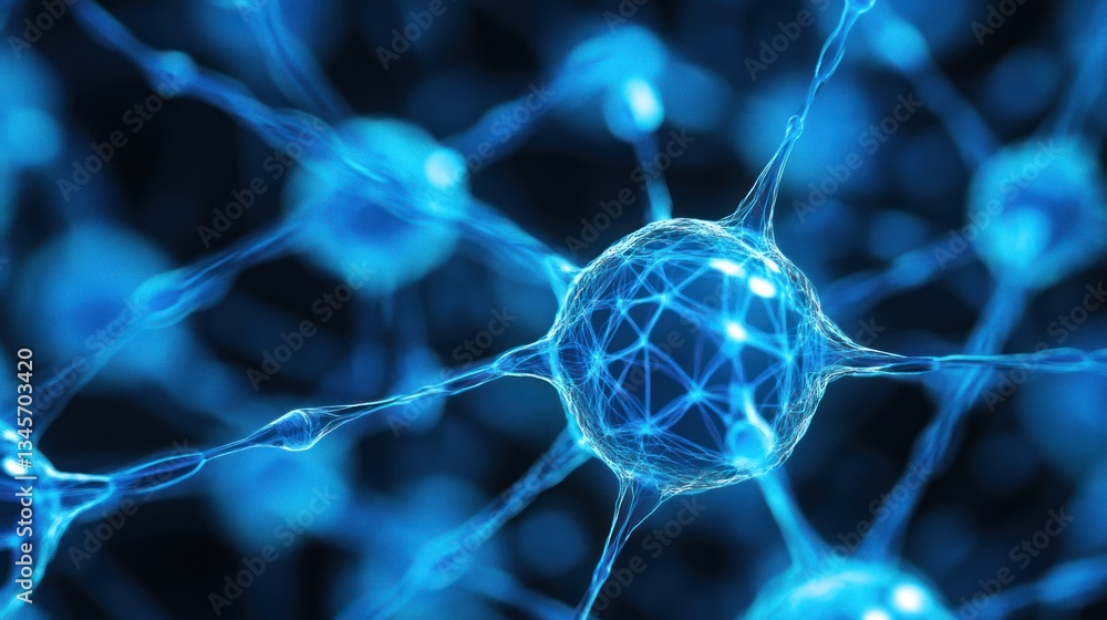 Neural Network Structure - Scientific Illustration Neural Network Structure - Scientific Illustration