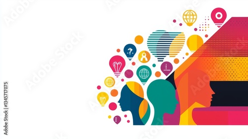 Innovative workspace diverse individuals in graphic design collaboration