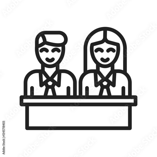 Jury icon vector image. Suitable for mobile apps, web apps and print media.