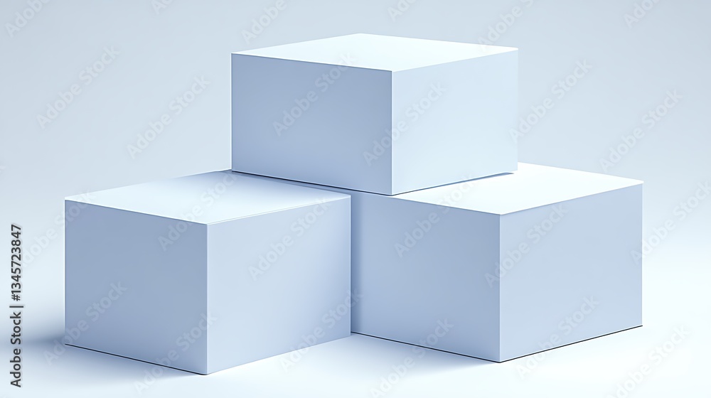 Fototapeta premium Minimalist Cubes for Studio Setup, Product Display.