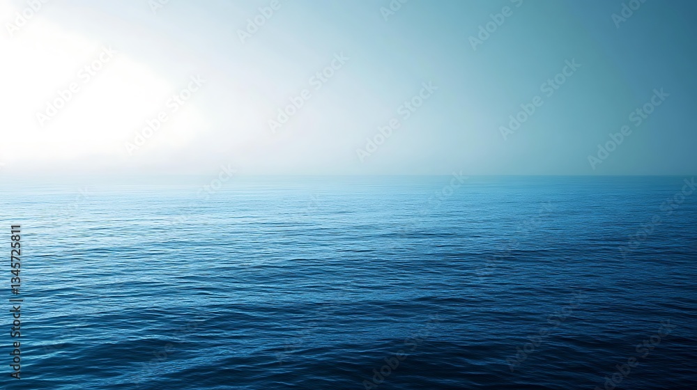 Fototapeta premium Tranquil Ocean Serenity: A Captivating View of the Vast Blue