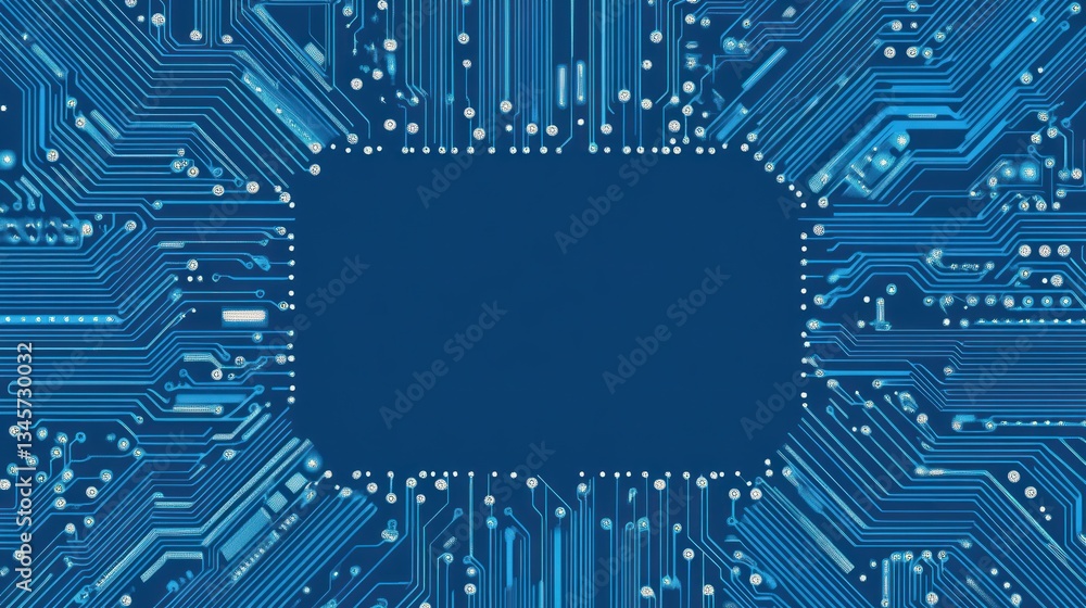 Abstract circuit board frame, technology background, empty space for design Abstract circuit board frame, technology background, empty space for design