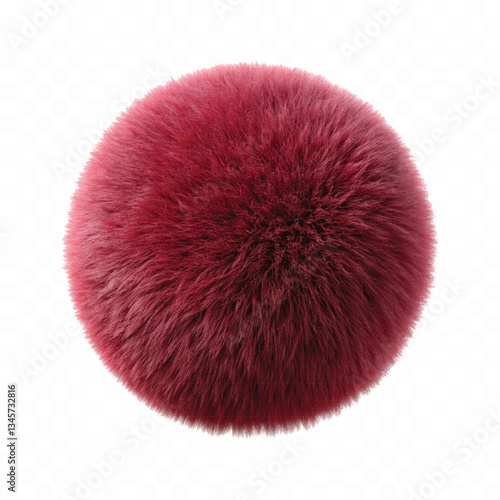 abstract 3d rendering soft fluffy fur ball in different colour style isolated on white background 
