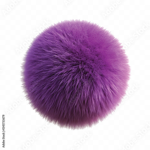 abstract 3d rendering soft fluffy fur ball in different colour style isolated on white background 