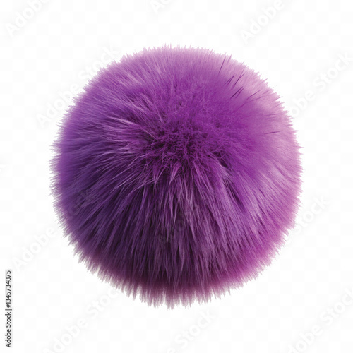 abstract 3d rendering soft fluffy fur ball in different colour style isolated on white background 