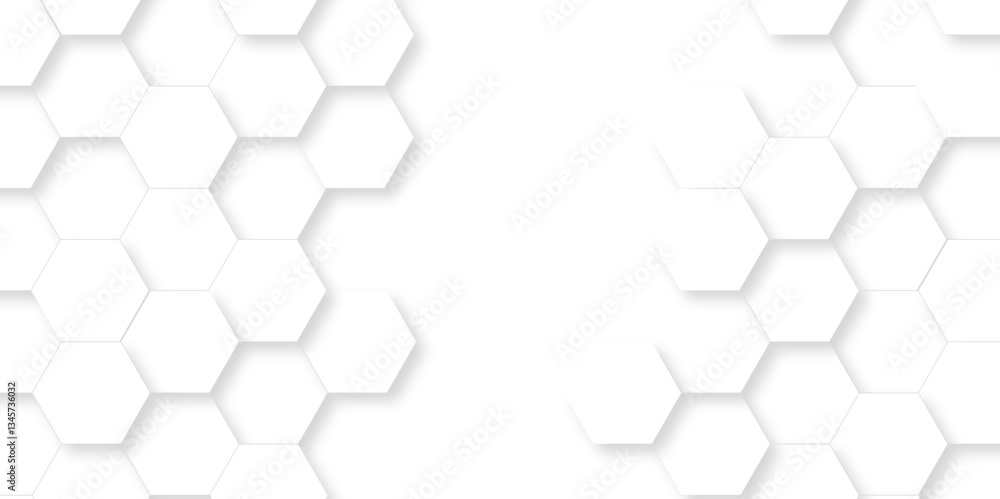 Abstract white Hexagonal Background. Luxury White Pattern. Vector Illustration. 3D Futuristic minimal honeycomb mosaic white background. geometric mesh cell texture. modern futuristic wallpaper. Abstract white Hexagonal Background. Luxury White Pattern. Vector Illustration. 3D Futuristic minimal honeycomb mosaic white background. geometric mesh cell texture. modern futuristic wallpaper.