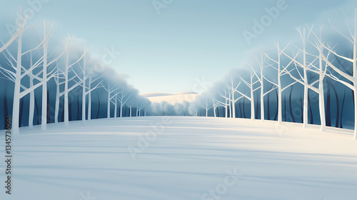 Winter Wonderland Snowy Forest Path (1)