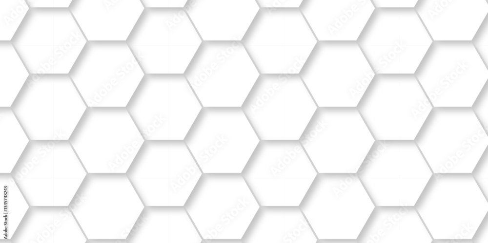 Abstract white Hexagonal Background. Luxury White Pattern. Vector Illustration. 3D Futuristic minimal honeycomb mosaic white background. geometric mesh cell texture. modern futuristic wallpaper. Abstract white Hexagonal Background. Luxury White Pattern. Vector Illustration. 3D Futuristic minimal honeycomb mosaic white background. geometric mesh cell texture. modern futuristic wallpaper.