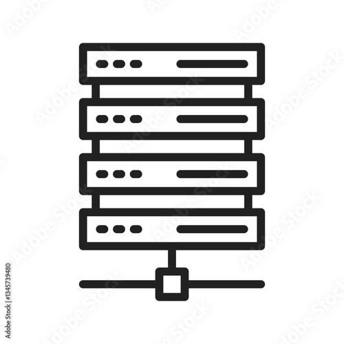 Server icon vector image. Suitable for mobile apps, web apps and print media.