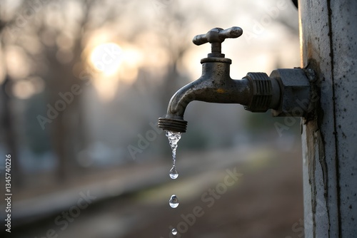water dripping from faucet