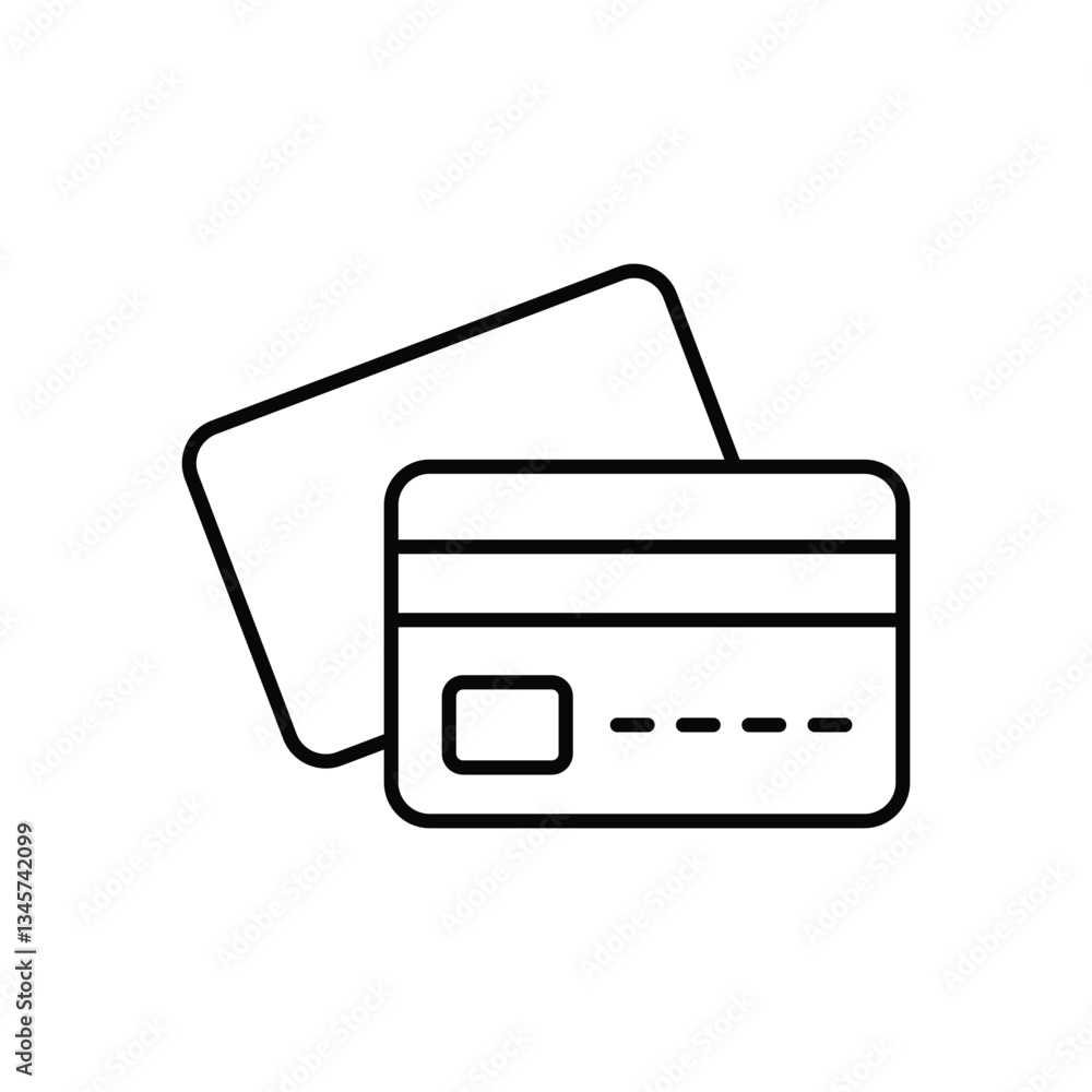 Credit Card icon isolated on a white background. Vector illustration. Credit Card icon isolated on a white background. Vector illustration.