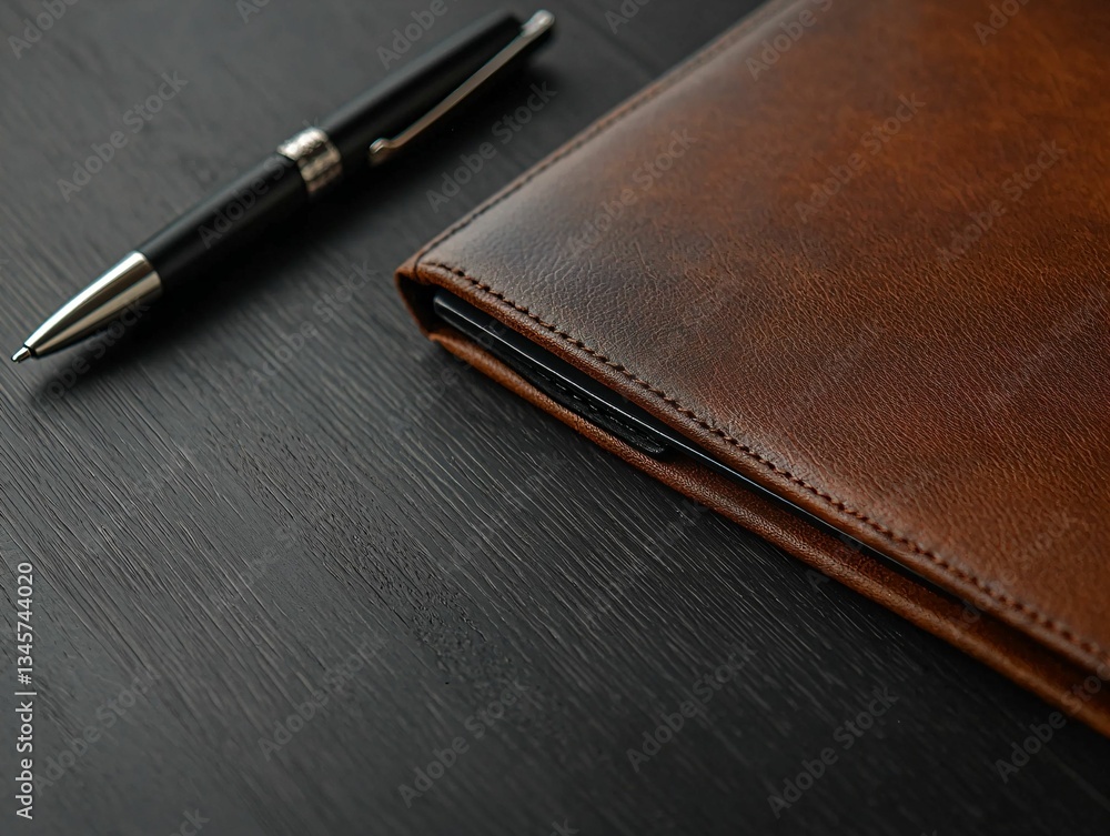 Leather Notebook & Pen Leather Notebook & Pen
