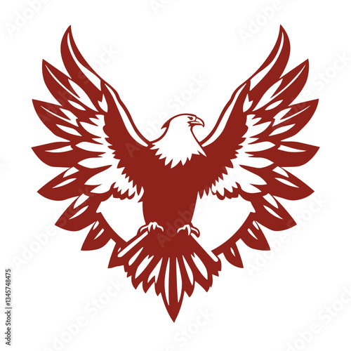 Eagle vibrant exciting logo vector silhouette shows power and strenght illustration design.