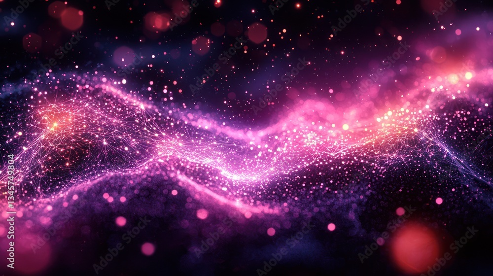 Fototapeta premium Abstract digital artwork of swirling particles