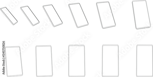 Smartphone animation sprite sheet Smartphone empty mockup screen animation, app Presentation, animated screen for showcase your product
