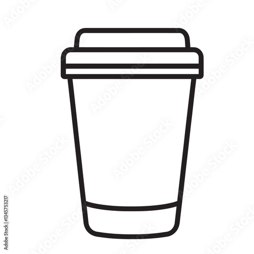 Disposable coffee cup graphic