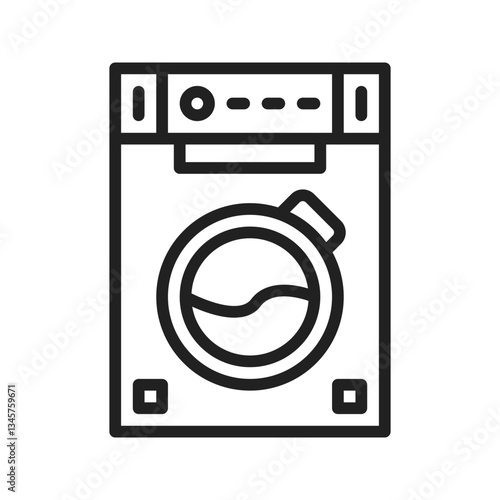 Automatic Washing Machine icon vector image. Suitable for mobile apps, web apps and print media.