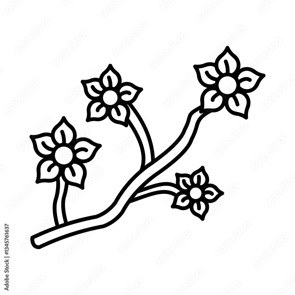 Fototapeta premium Cherry Blossoms Icon