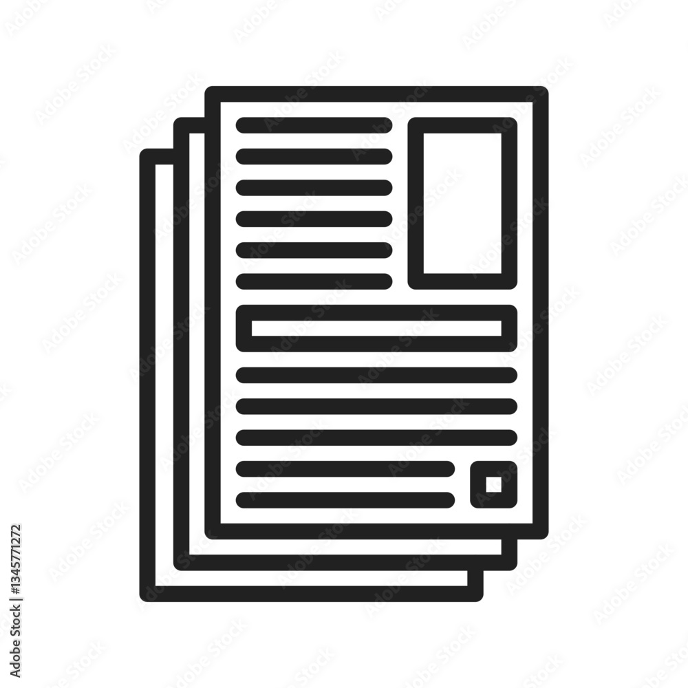 Article icon vector image. Suitable for mobile apps, web apps and print media. Article icon vector image. Suitable for mobile apps, web apps and print media.