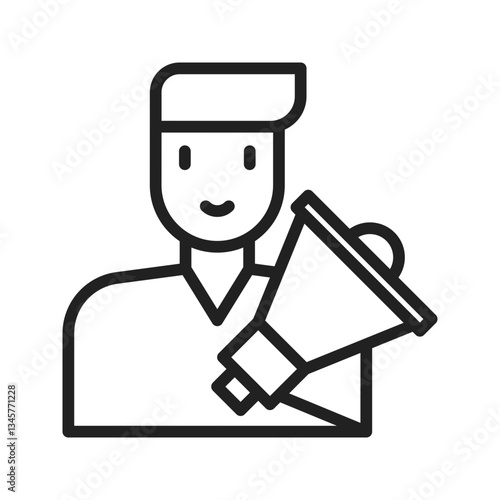 Announcement icon vector image. Suitable for mobile apps, web apps and print media.