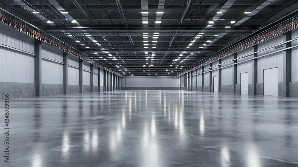 Vast Industrial Warehouse Interior: Modern Architecture and Design Vast Industrial Warehouse Interior: Modern Architecture and Design